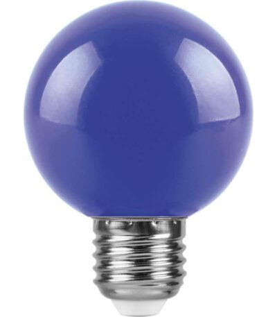 Лампа светодиодная Feron E27 3W синий Шар Матовая LB-371 25906