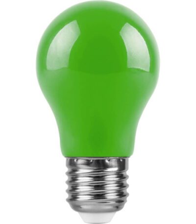 Лампа светодиодная Feron E27 3W зеленый Шар Матовая LB-375 25922