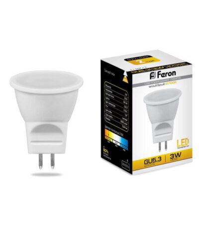 Лампа светодиодная Feron G5.3 3W 2700K матовая LB-271 25551