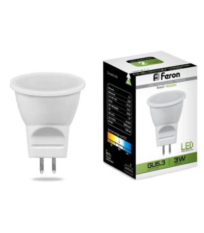 Лампа светодиодная Feron G5.3 3W 4000K матовая LB-271 25552