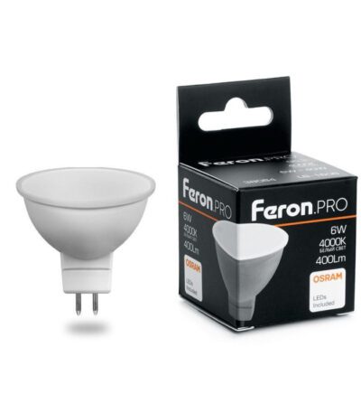 Лампа светодиодная Feron G5.3 6W 4000K матовая LB-1606 38084