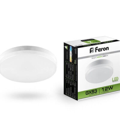 Лампа светодиодная Feron GX53 12W 4000K Таблетка Матовая LB-453 25835