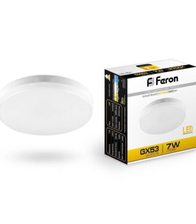 Лампа светодиодная Feron GX53 7W 2700K Таблетка Матовая LB-451 25831