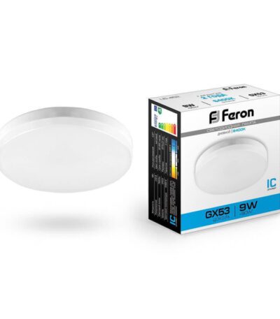 Лампа светодиодная Feron GX53 9W 6400K Таблетка Матовая LB-452 25867