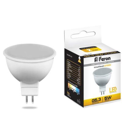 Лампа светодиодная Feron MR16 G5.3 5W 2700K матовая LB-24 25127