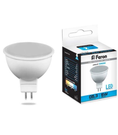 Лампа светодиодная Feron MR16 G5.3 5W 6400K Грибок матовая LB-24 25125