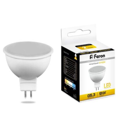 Лампа светодиодная Feron MR16 G5.3 9W 2700K Грибок матовая LB-560 25839