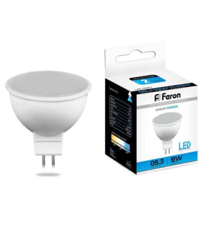 Лампа светодиодная Feron MR16 G5.3 9W 6400K Грибок матовая LB-560 25841