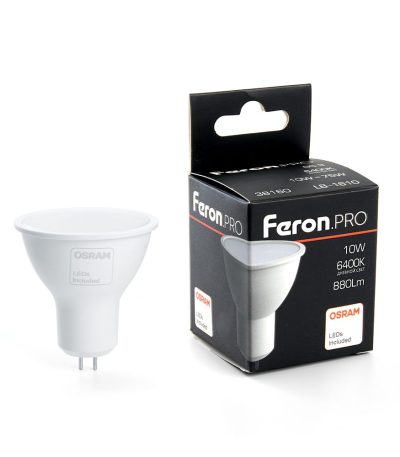 Лампа светодиодная Feron PRO LB-1610 MR16 G5.3 10W 6400K 38160
