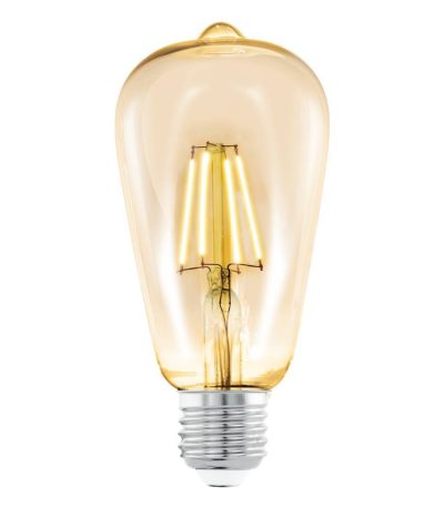 Лампа светодиодная филаментная диммируемая Eglo E27 4W 2200K янтарный 12871