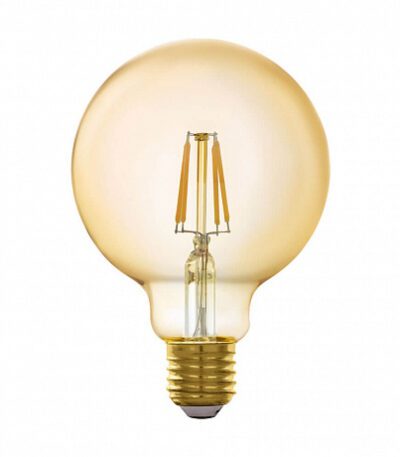 Лампа светодиодная филаментная диммируемая Eglo E27 5,5W 2200K золотистая 11866