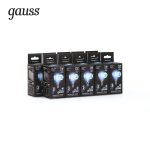Лампа светодиодная филаментная диммируемая Gauss E14 7W 4100K прозрачная 105801207-S