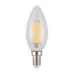 Лампа светодиодная филаментная диммируемая Voltega E14 5W 2800K свеча прозрачная 8460