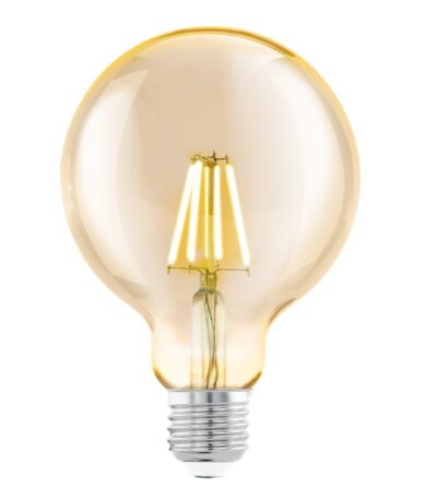 Лампа светодиодная филаментная Eglo E27 4W 2200К янтарь 11522