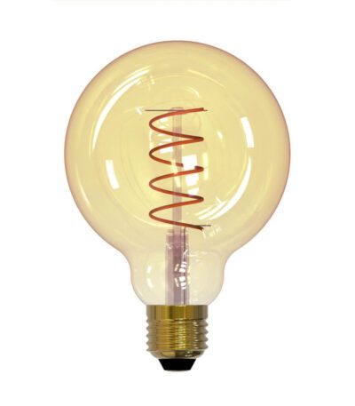 Лампа светодиодная филаментная (UL-00001818) Uniel E27 4W 2250K прозрачная LED-G95-4W/GOLDEN/E27/CW GLV21GO