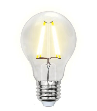 Лампа светодиодная филаментная (UL-00002210) Uniel E27 8W 3000K прозрачная LED-A60-8W/WW/E27/CL GLA01TR