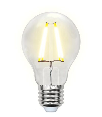 Лампа светодиодная филаментная (UL-00002212) Uniel E27 8W 4000K прозрачная LED-A60-8W/NW/E27/CL GLA01TR