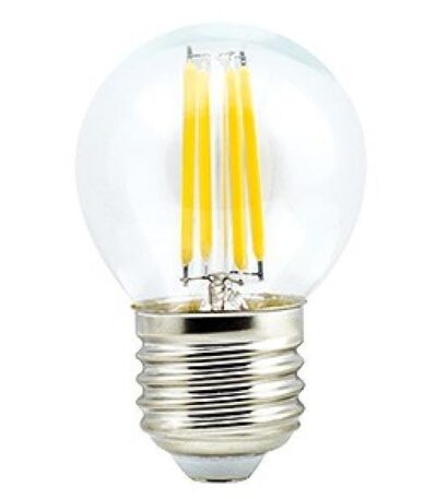 Лампа светодиодная филаментная (UL-00003252) Uniel E27 7,5W 3000K прозрачная LED-G45-7,5W/WW/E27/CL GLA01TR