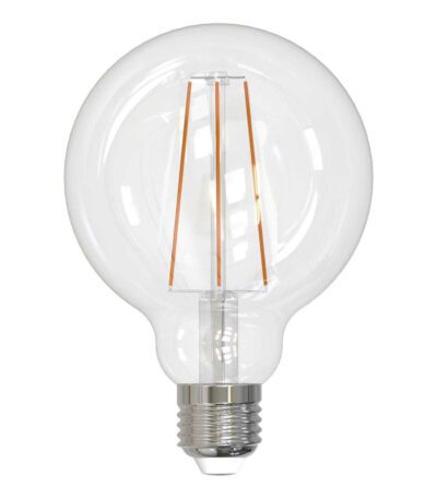 Лампа светодиодная филаментная (UL-00004863) Uniel E27 10W 4000K прозрачная LED-G95-10W/4000K/E27/CL PLS02WH