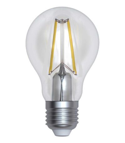 Лампа светодиодная филаментная (UL-00004867) Uniel E27 12W 4000K прозрачная LED-A60-12W/4000K/E27/CL PLS02WH