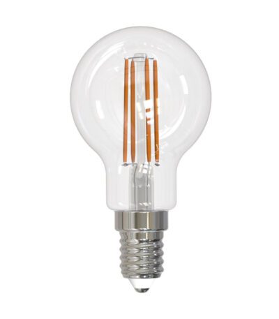 Лампа светодиодная филаментная (UL-00005177) Uniel E14 11W 4000K прозрачная LED-G45-11W/4000K/E14/CL PLS02WH