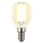 Лампа светодиодная филаментная Uniel LED-G45-4W/3000K/E14/CL GLY01TR UL-00011938