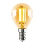 Лампа светодиодная филаментная Volpe E14 5W груша янтарная LED-G45-5W/AMBER/E14/VLF UL-00009159