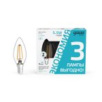 Лампа светодиодная Gauss Basic Filament E14 5,5W 4100K 1031126T