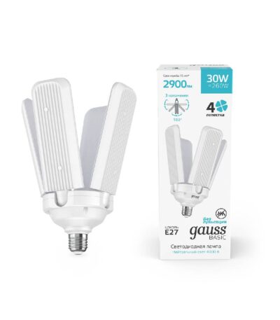Лампа светодиодная Gauss E27 30W 4000K матовая 11732232