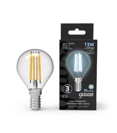 Лампа светодиодная Gauss Filament E14 13W 4100K 105801213