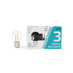 Лампа светодиодная Gauss Filament E27 7W 4100K 105902207T