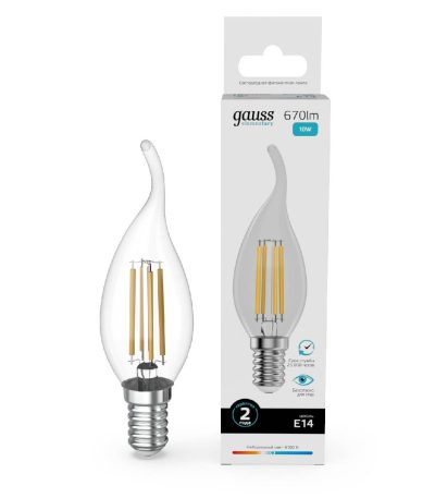Лампа светодиодная Gauss Filament Elementary E14 10W 4100K 42120