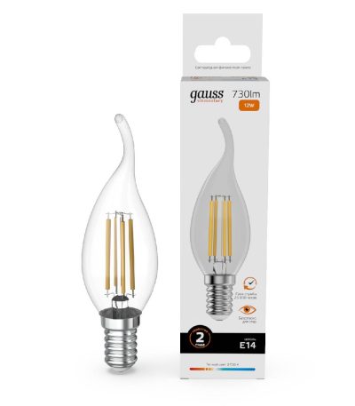 Лампа светодиодная Gauss Filament Elementary E14 12W 2700K 42112