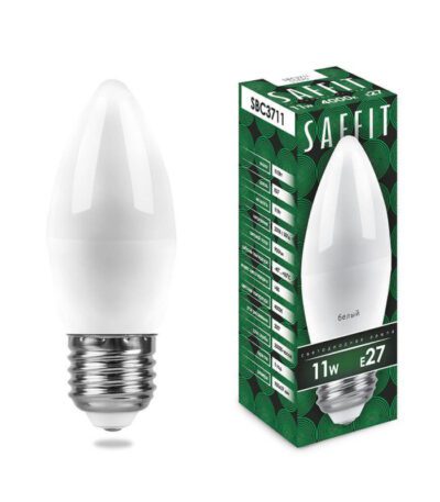 Лампа светодиодная Saffit SBC3711 Свеча E27 11W 4000K 55135