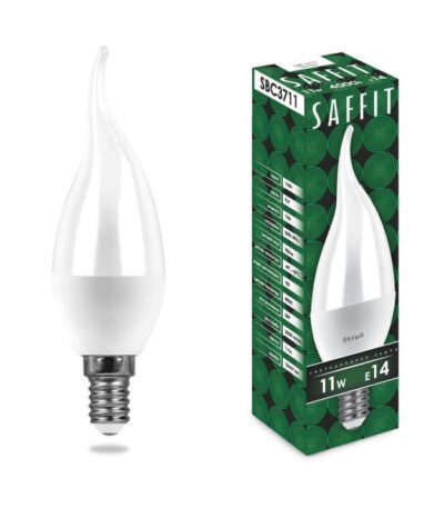 Лампа светодиодная Saffit SBC3711 Свеча на ветру E14 11W 4000K 55134