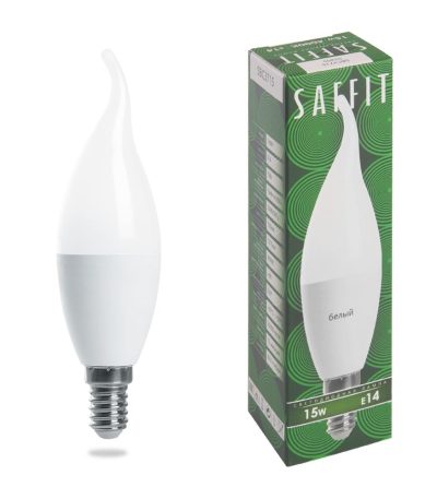 Лампа светодиодная Saffit SBC3715 Свеча на ветру E14 15W 4000K 55205