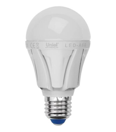 Лампа светодиодная (UL-00001526) Uniel E27 12W 3000K матовая LED-A60 12W/WW/E27/FR PLP01WH