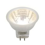 Лампа светодиодная (UL-00001700) Uniel GU4 3W 3000K прозрачная LED-MR11-3W/WW/GU4 GLZ21TR