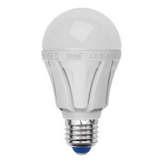 Лампа светодиодная (UL-00002005) Uniel E27 12W 6500K матовая LED-A60 12W/DW/E27/FR PLP01WH