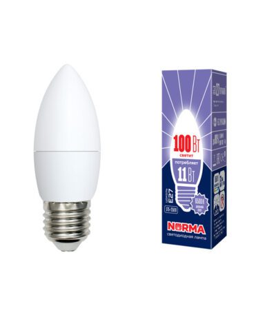 Лампа светодиодная (UL-00003813) Volpe E27 11W 6500K матовая LED-C37-11W/DW/E27/FR/NR
