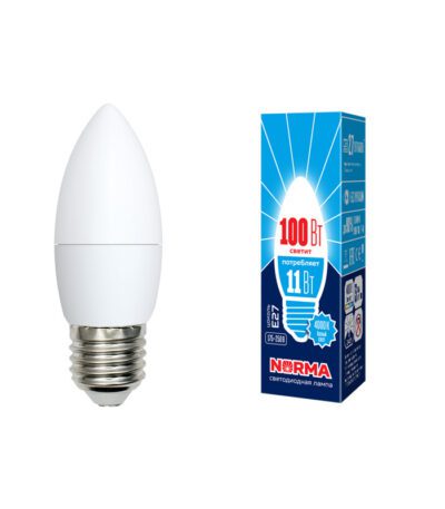 Лампа светодиодная (UL-00003814) Volpe E27 11W 4000K матовая LED-C37-11W/NW/E27/FR/NR