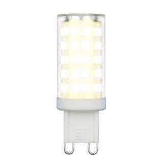 Лампа светодиодная (UL-00006488) Uniel G9 9W 3000K прозрачная LED-JCD-9W/3000K/G9/CL GLZ09TR