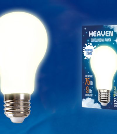 Лампа светодиодная Uniel LED-A60-9W/3000K/E27/FR GLH01WH UL-00004841