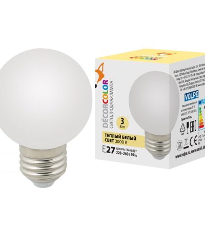 Лампа светодиодная Volpe E27 3W 3000K матовая LED-G60-3W/3000K/E27/FR/С UL-00006955