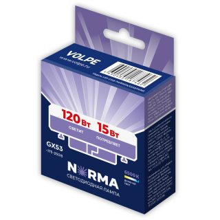 Лампа светодиодная Volpe Norma LED-GX53-15W/6500K/GX53/FR/NR UL-00011434