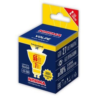 Лампа светодиодная Volpe Norma LED-JCDR-7W/3000K/GU10/38D/NR UL-00011184