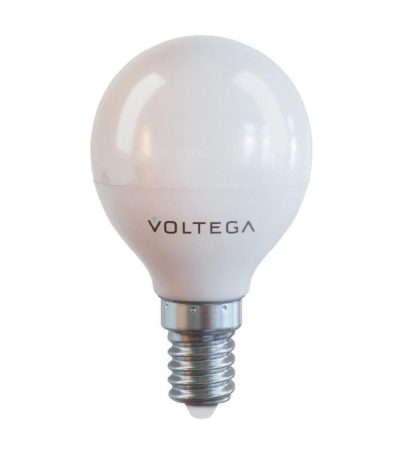 Лампа светодиодная Voltega E14 7W 4000К шар матовый VG2-G45E14cold7W 7055