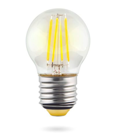 Лампа светодиодная Voltega E27 6W 2800К шар прозрачный VG10-G1E27warm6W-F 7023