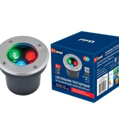 Ландшафтный светодиодный светильник (UL-00006818) Uniel ULU-B10A-3W/RGB IP67 Grey