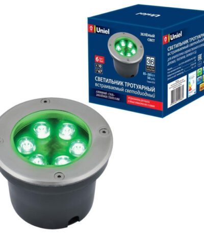 Ландшафтный светодиодный светильник (UL-00006822) Uniel ULU-B11A-6W/Green IP67 Grey